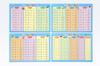 Kumon Bade-Lektion Mini-Multiplikationstabelle A4-Format 4 Blätter Lernspielzeug für Kinder ab 2 Jahren