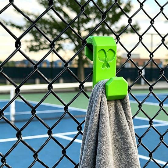 Umbra Studio Hook Up, 3D Printed Outdoor Tennis Hook, Waterproof Sun-Proof Strong Load-Bearing Design Click-in Fence for Hanging Water Bottles Sports