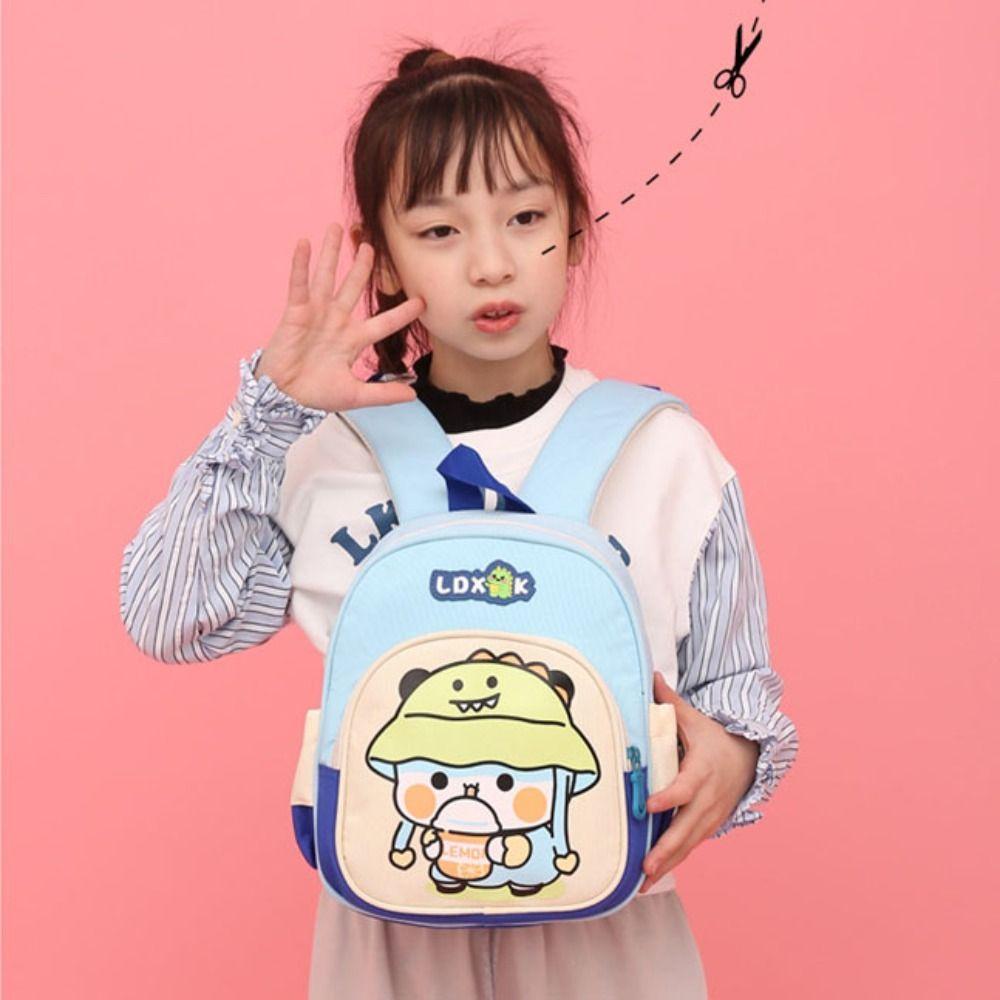 Cute Cartoon Dinosaur Baby Backpacks Lightweight Large Capacity Kindergarten Schoolbag Animals Wear-resistant Toddler Rucksack