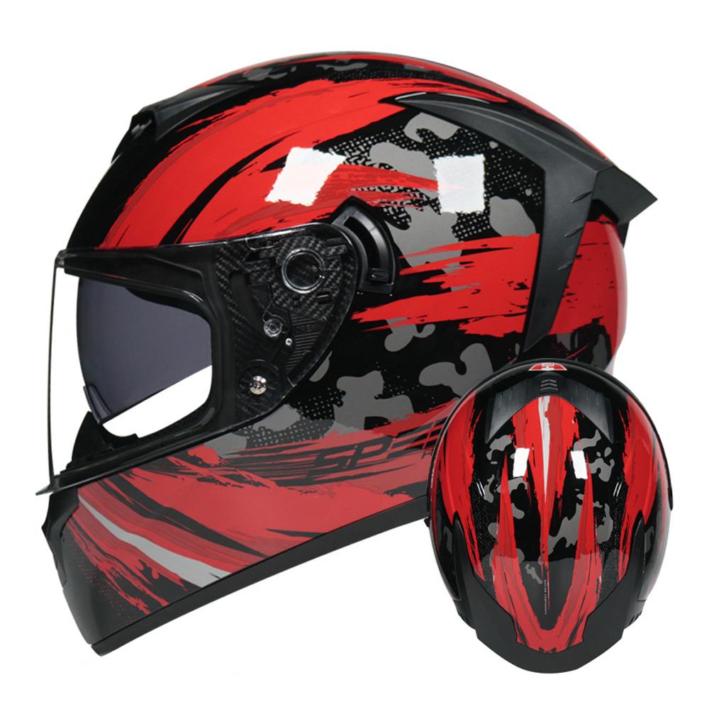 Motorcycle Helmet Carbon Fiber Wear-Resistant Biker Helmet Breathable Motocross Kask Anti-Fall Head Protection Full Face Helmets