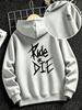 Kids Hooded Sweatshirt Ride or Die Street Graffiti Letter Shoulder And Back Print Long Sleeve Pullover Casual Children TopsForAutumnDailySportOutdoor
