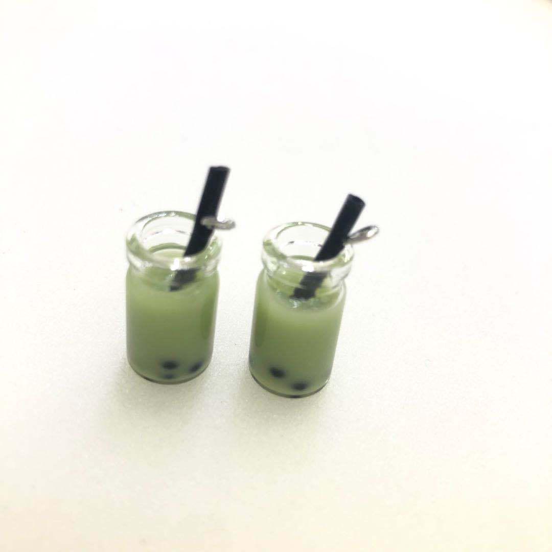 

Mini DIY Milk Tea Glass Bottle Pendant Necklace/Bracelet Fashion Jewelry 10*18