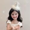 Princess Party Birthday Hat Feather Bow Hair Clip for Women - Photo Prop Headwear