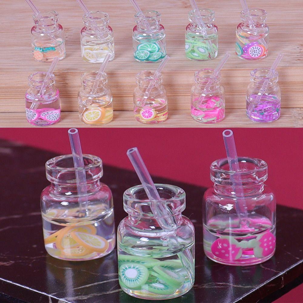 

5 шт., 10 стилей, имитация соломы, фрукты, аксессуары для бутылок для напитков, 1/6 1/12, украшение для кукольного домика