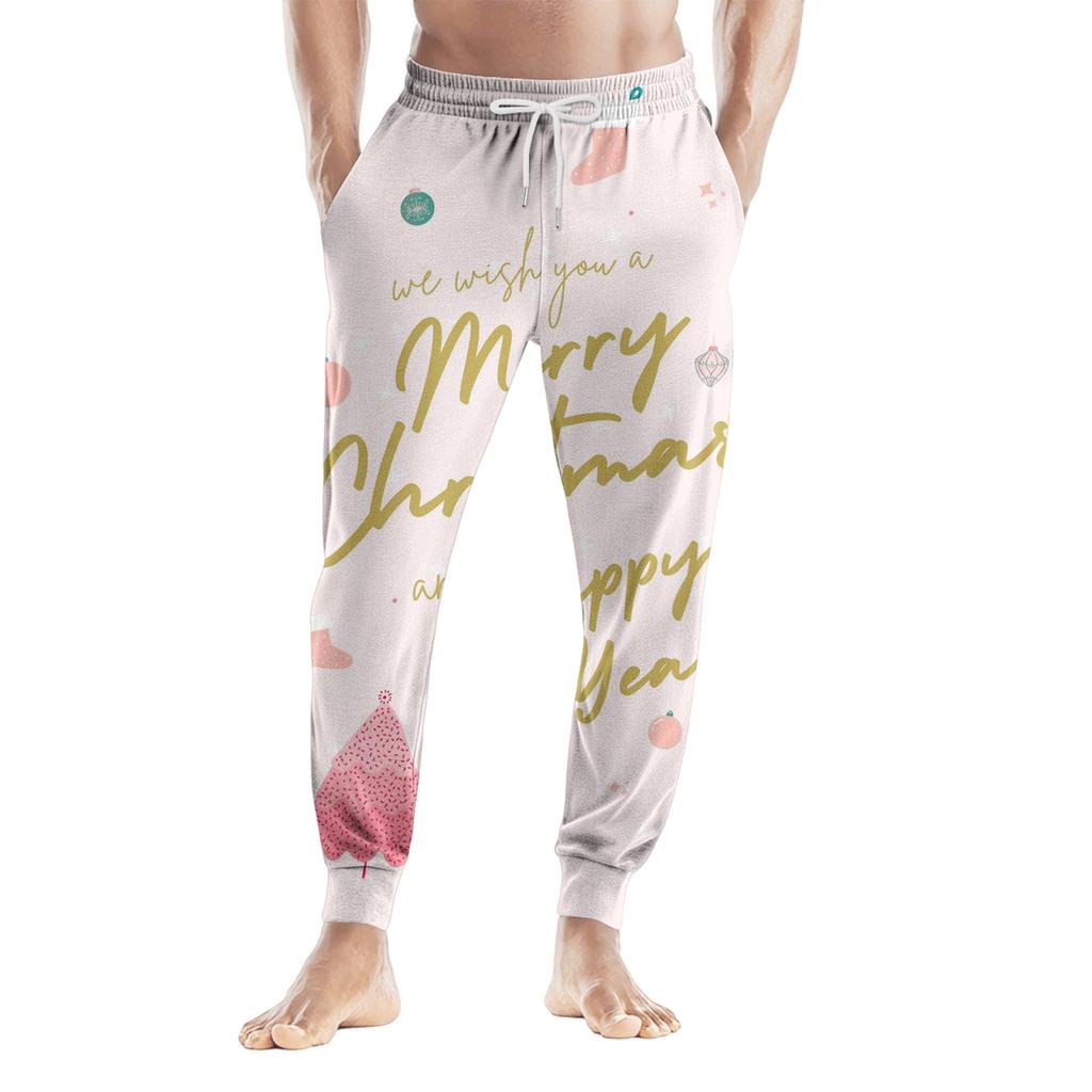 Men's Drawstring Pocket Casual Pants, Checkered Striped Printed Pocket Casual Pants, Home Sleeping Pants