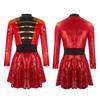 Multi-color Sequin Tassel Circus Ringmaster Skirt Cosplay Costume with Long Sleeves