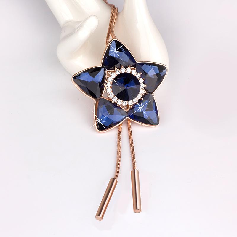 Sweater Chain Star Sweater Chain Female Long Versatile Accessories Clothes Pendant Crystal Necklace Hanging