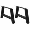 Vidaxl Coffee Table Legs, 2 Pcs, Black, 70X(30-31) Cm, Steel