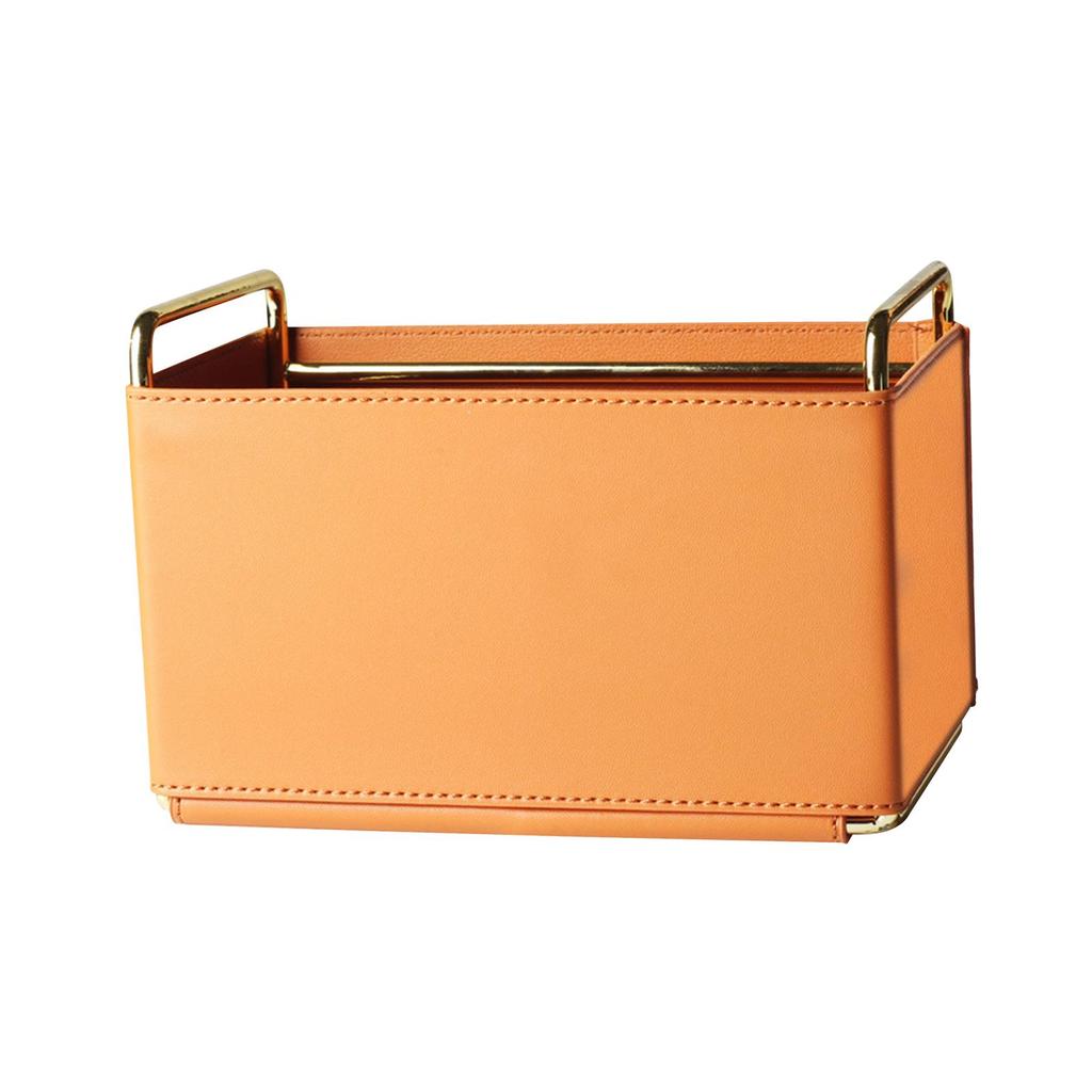Desktop Storage Box Tidy Stylish Remote Control Organize Boxes Leather Pen Holder for School Home Vanity Table Table Decor