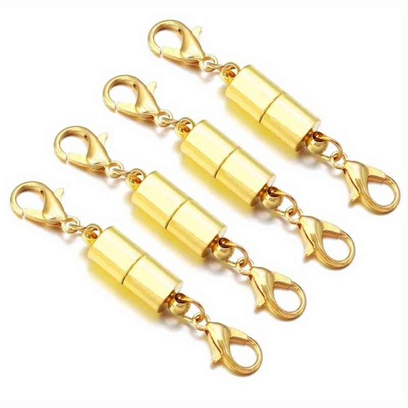 4Pcs/Lot Round Magnetic Clasps for Jewelry Making Magnet End Clasp Connectors Buckle Metal Clasp with Lobster Clasps.