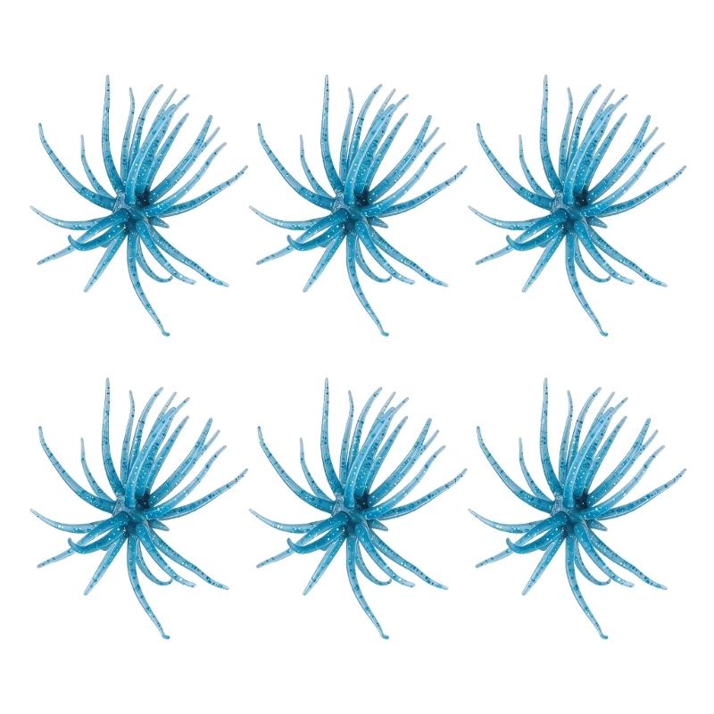 6Pcs Artificial Sea Urchin Lures Soft Floating Swimbait Artificial Baits For Beginner And Professional Anglers Enduring