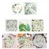 Pack of 20 Green Eucalyptus Paper Napkins Vintage Table Decoration for Wedding Receptions and Garden Parties