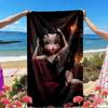 Doll Print Beach Towel, Versatile Lightweight Absorbent Beach Towel for Pool Surf Yoga Bathroom, Perfect Birthday Holiday Gift