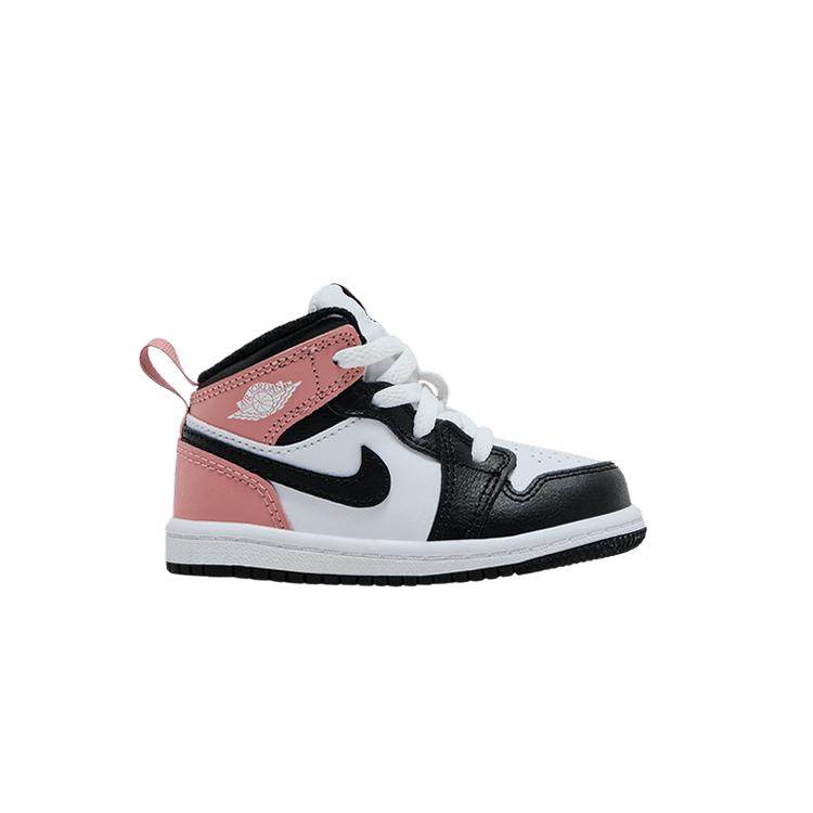 

Детские кроссовки Air Jordan 1 Mid TD Rust Pink Белые Черные DQ8425-100 19.5
