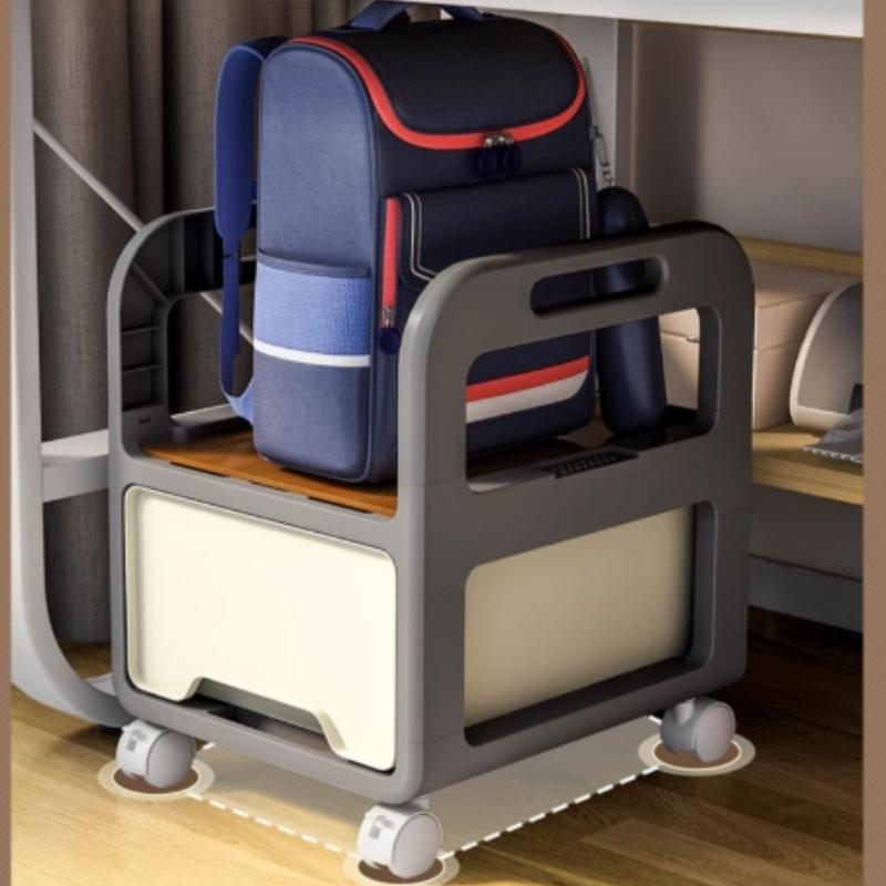 Modern Minimalist Rolling Cart Multi-Function Desk Drawer Storage Two-Layer Storage Box Office Use Book Bag Organizer
