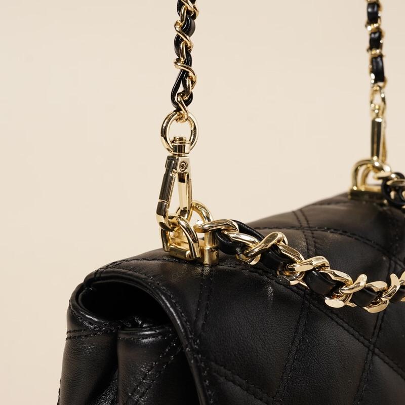Dou Xiaozhu Napa Leather Diamond Quilted Handbag
