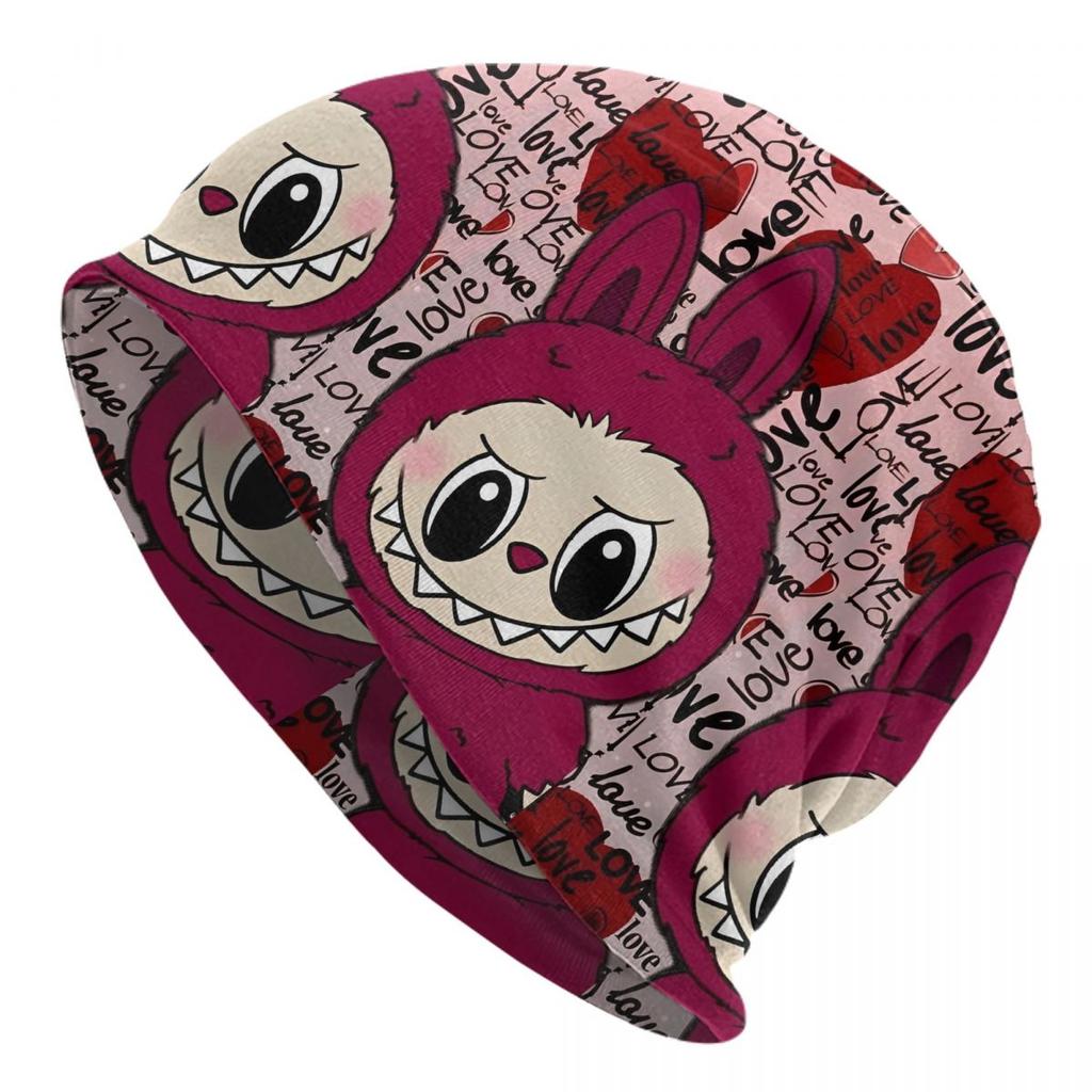 Cute Doll Monsters Bonnet Hats Hip Hop Outdoor Skullies Beanies Hat for Unisex Women Warm Dualuse Cap