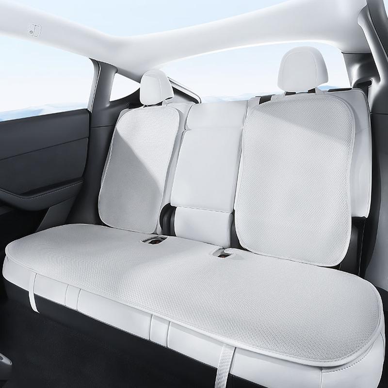 Ice Silk Seat Cover White For Tesla Model Y Model 3 2025-2018 Ventilation Heat Dissipation Stain Preventi Interior Accessories