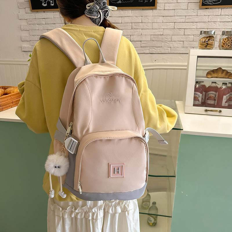 Outdoor couple backpack versatile new color large capacity contrasting color travel backpack student bag
