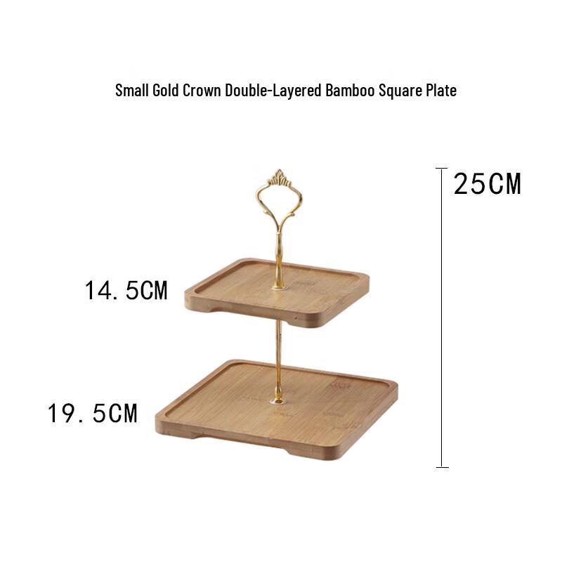 Bamboo Dessert Display Stands & Cake Trays