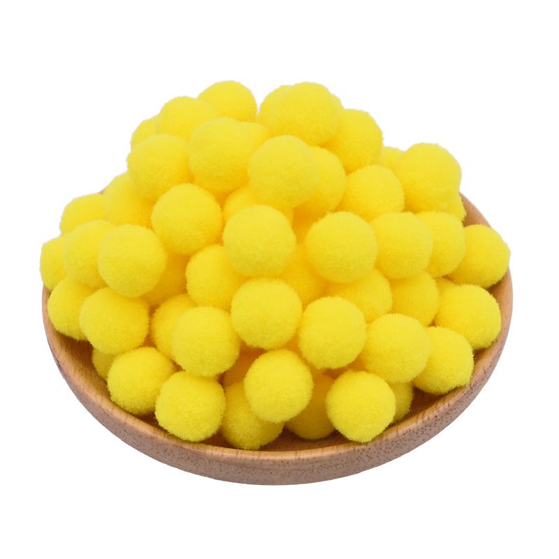100Pcs 15-25mm Colorful Pompoms DIY Dolls Garment Handmade Material Soft Fluffy Pom Poms Ball For DIY Kids Toys Accessories