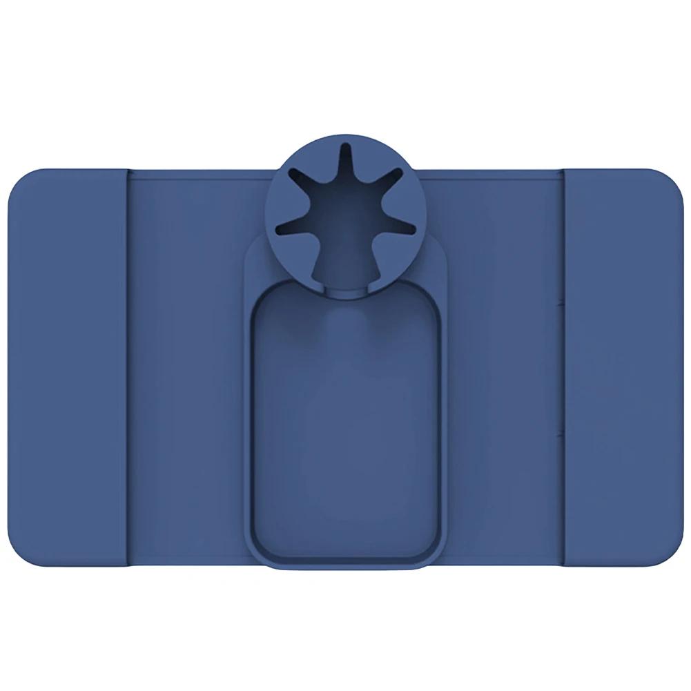 

Silicone Couch Cup Holder Tray with Side Pockets Sofa Arm Organizer Couch Armrest Table for Cup Phone Tablet Remote Control синій