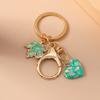 Cute Resin Love Heart Keychain Maple Leaf Key Ring Pendant for Women Girl Handbag Decor DIY Handmade Jewelry Gift