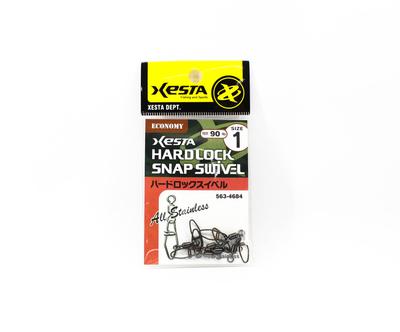 Xesta Hard Lock Snap Swivel Size 1 90 Lb , 6 Pieces (4684)