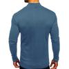 Men S High Neck Long Sleeve Solid T Shirt Casual Top