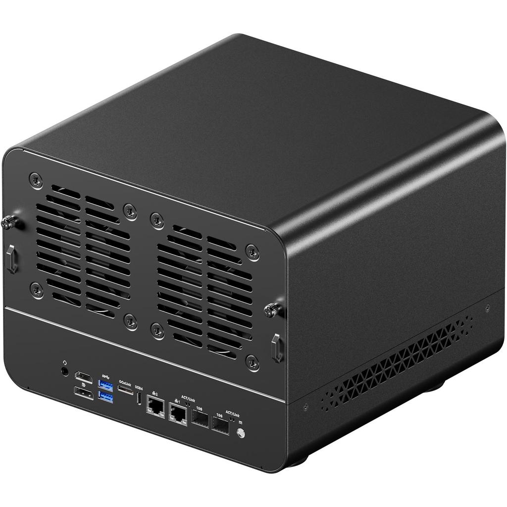 WTR MAX AMD Ryzen 7 Pro 8845HS NAS Mini PC DDR5 5600MHz Obsługuje 4×2.5/3.5"HDD 2×M.2 2280 NVMe Komputer Stacjonarny NAS DIY