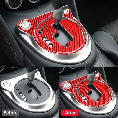 2 Pièces pour 370Z LHD RHD 2009- Cache de Garniture de Panneau de Levier de Vitesse de Commande Centrale Voiture