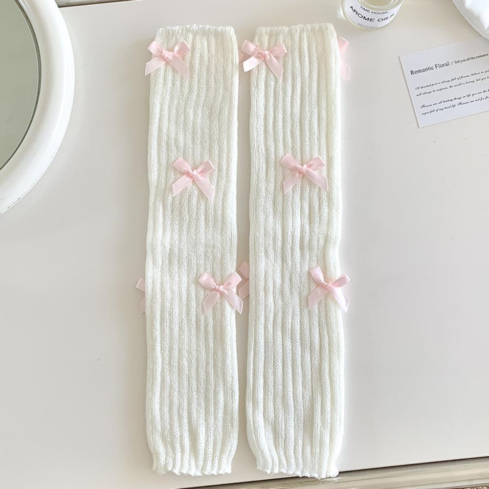 

Вязаная стелька Хлопок Вертикальная полоска Наборные носки Милая гетра Женщины