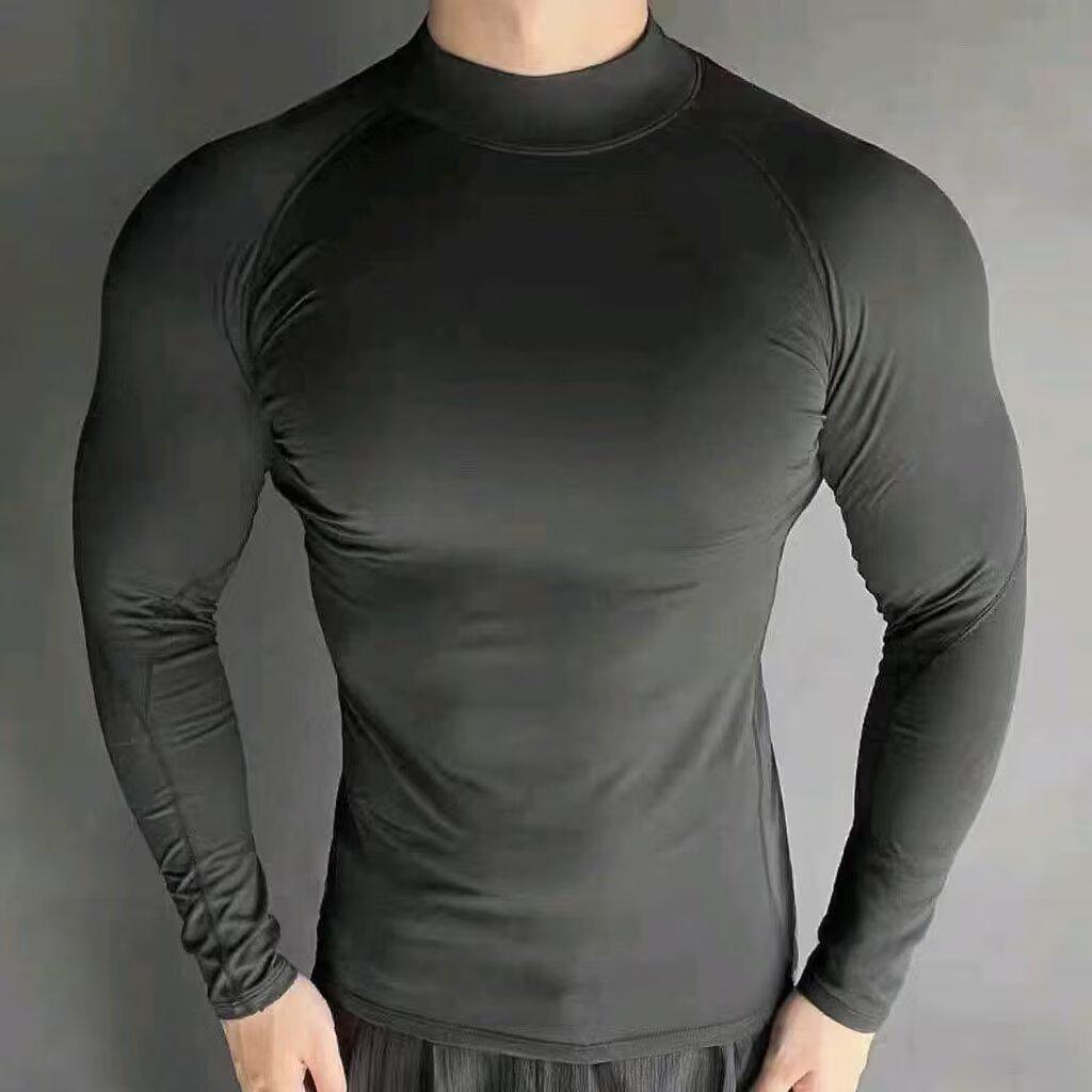 

Men s Autumn Quick-Dry Long Sleeve Athletic Top for Running, Cycling, and Training L