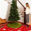 Gonna per Albero di Natale in Velluto con Bordino in Pizzo Diametro 122CM Tessuto Morbido Copertura Decorazione Festiva per la Base dell'Albero