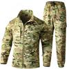 Set de îmbrăcăminte tactică de lucru pentru bărbați Camuflaj Jachetă utilitară de exterior Pantaloni Respirabil Durabil Antrenament Drumeție