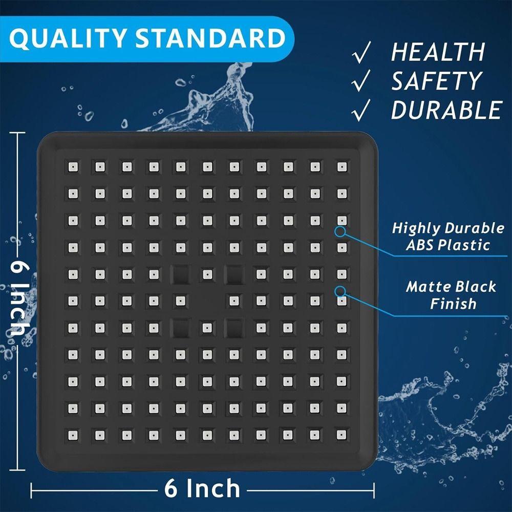Adjustable Shower Head Square High Flow Bathroom Shower Head Easy Install Rain Shower Head  SPA