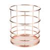 1pcs Rose Gold Hollow Metal Pen Holder Case Organizer Office Desk Stationery Decor