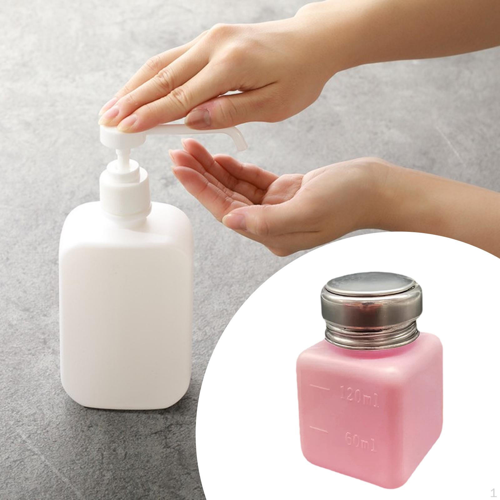 

Alcohol Pump Dispenser Bottle for Makeup Remover in Pink 120 ml