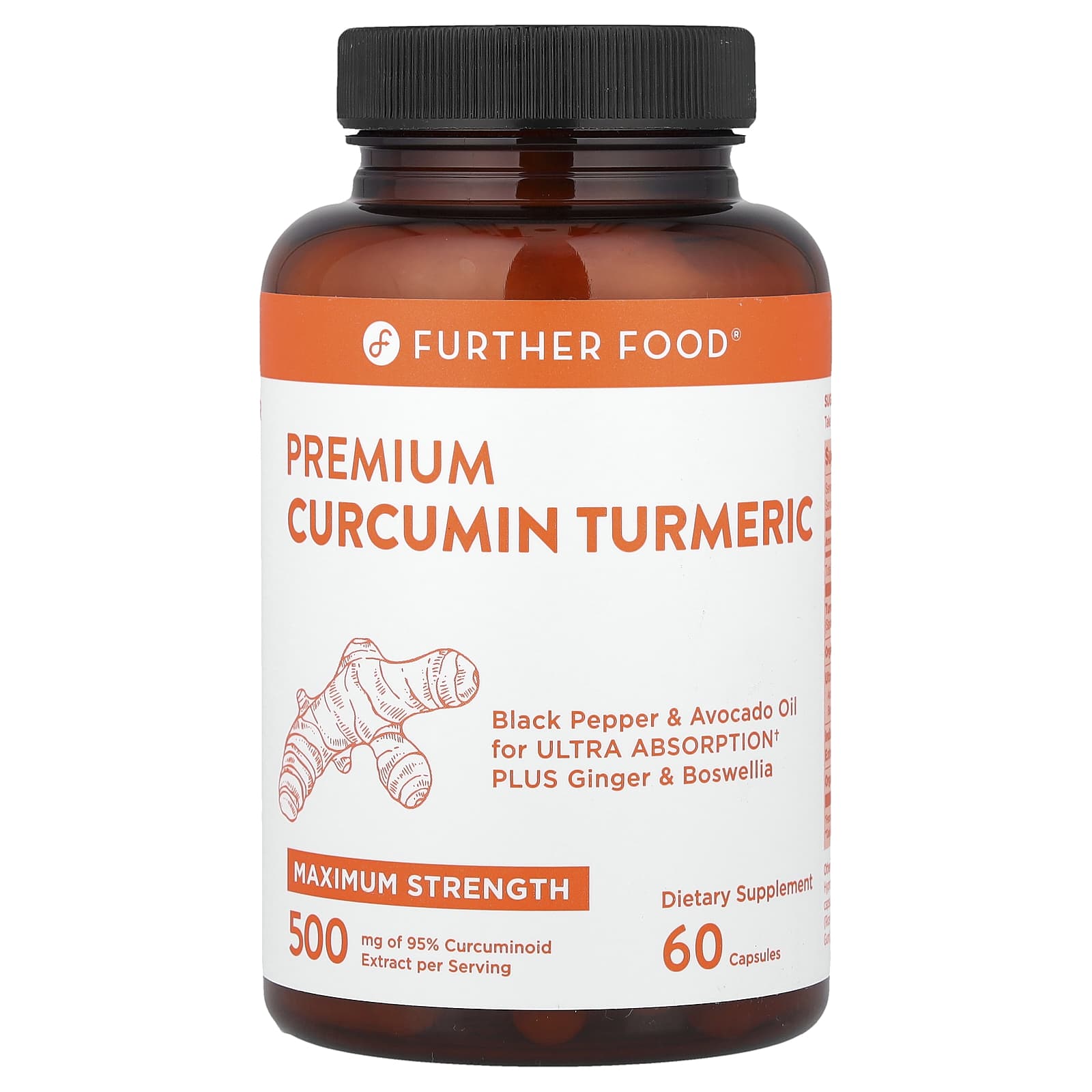 

Premium Curcumin Turmeric, Maximum Strength, 500Mg, 60 Capsules