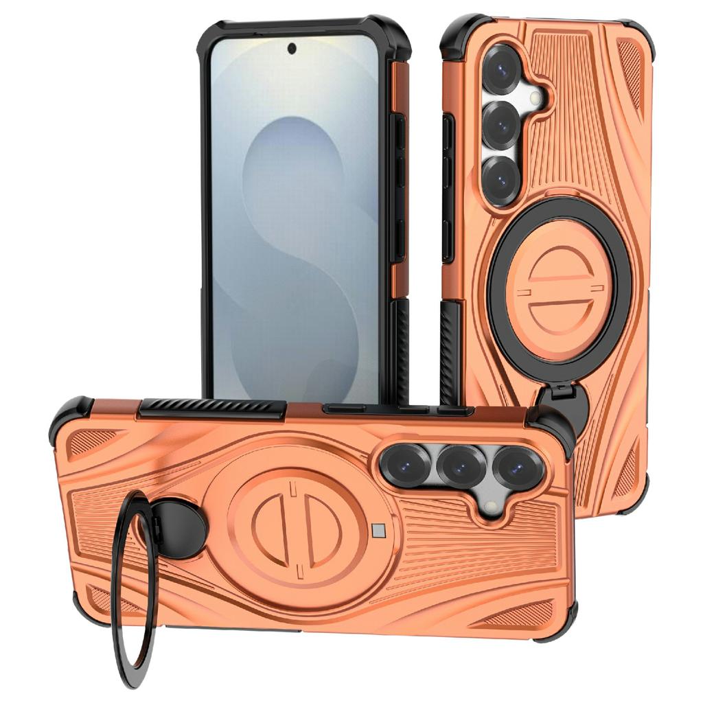 For Samsung Galaxy S26+ Magnetic Case Rotating Kickstand TPU PC Shockproof Phone Back Cover