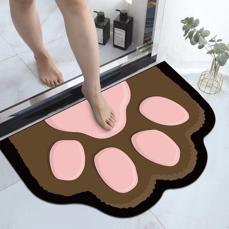 

Toilet non-slip door mat cute cartoon diatom mud floor mat bathroom door floor mat anti-drop absorbent quick-drying door mat 40X60cm 15.7X23.6in