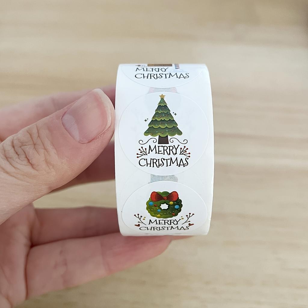 500pcs Merry Christmas Stickers, Assorted Designs for Festive Holiday Labels, Party, Envelopes, Stationery, Cards, Gift Sealing