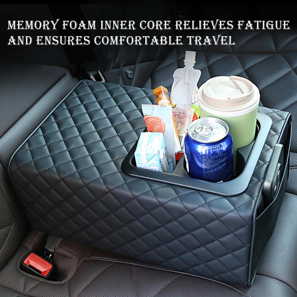 Backseat Arm Rest Console Box Automotive Arm Rest Organizer With Cup Holder Second Row Rear Central Armrest Box For SUV Truck
