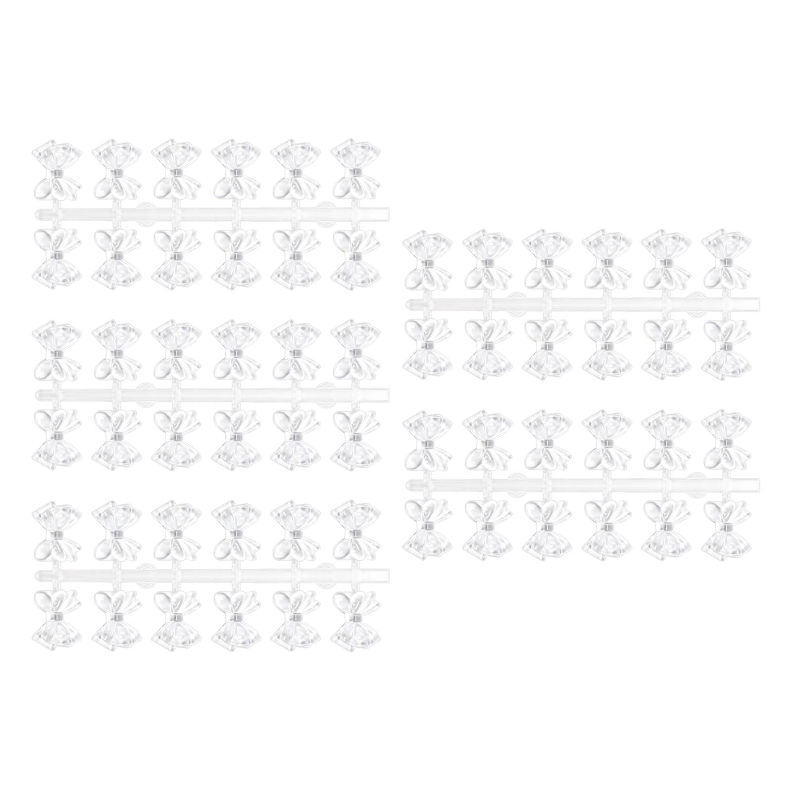 

60 шт. прозрачный гель-лак для практики цветовая карта дисплей палочка для ногтей медведь бант образец подставка акриловые накладные ногти палитра шоу C