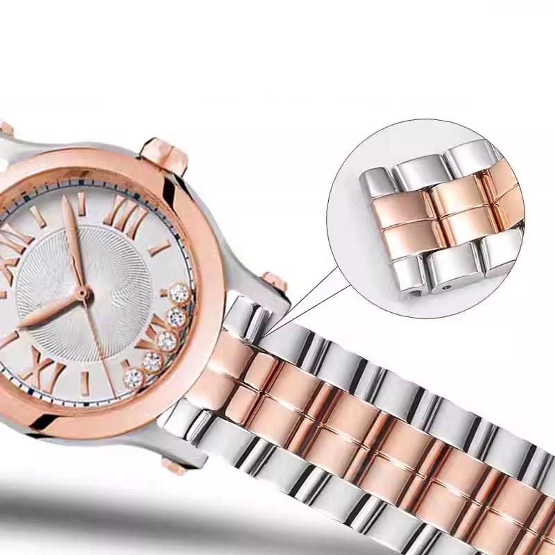 Stainles Steel Watchband Replaces Chopard For Chopard HAPPY DIAMONDS Five Drill and Seven Drill ButterflyWrist Bracele 15MM 18MM