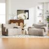 Modular compression sofa made of chenille fabric, filled with 30D high-elastic foam. Easy to move with non-slip bottom, ideal for living room. Gray