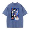 Harajuku Anime BLUE LOCK Kenyuu Yukimiya Graphic T Shirt Men Comfortable Cotton T-shirts Manga Tee Harajuku Male Washed Tshirt