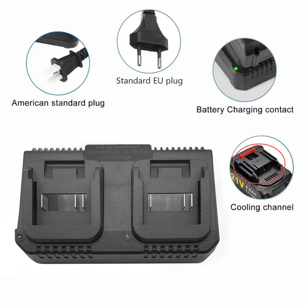 3A Lithium Battery Charger Fast Charging EU/US Plug Power Tool Portable Charger for Makita 18V 21V BL1415 BL1815 BL1830 BL1850