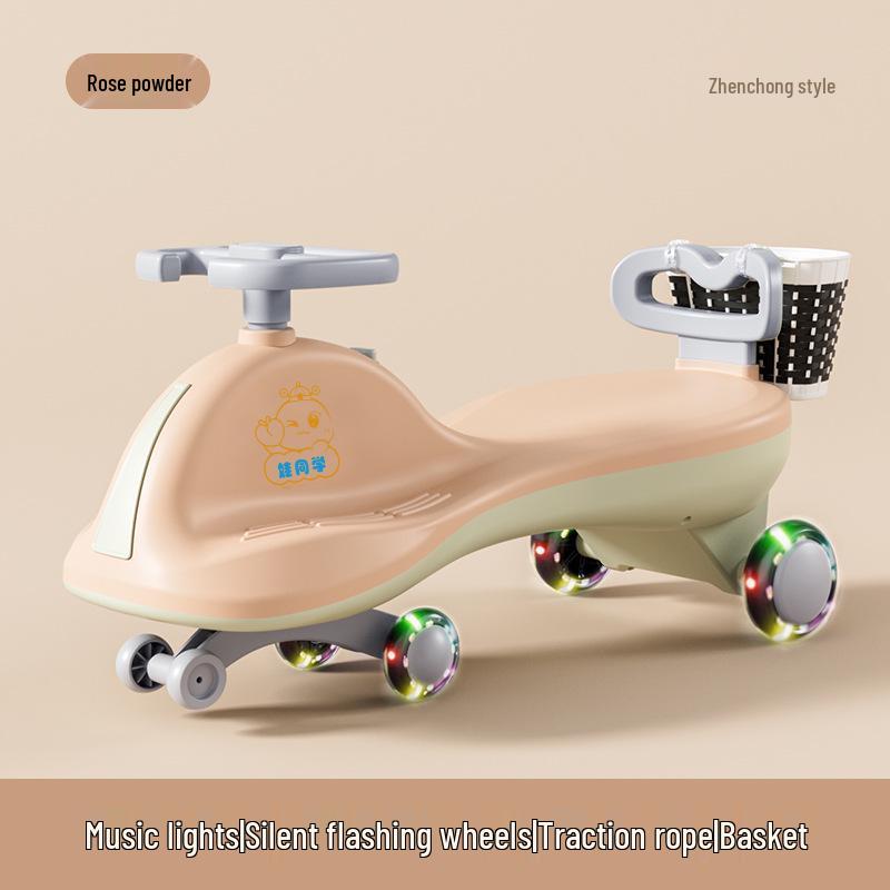 Children's Anti-Rollover Twist Car Scooter, Ages 1-18