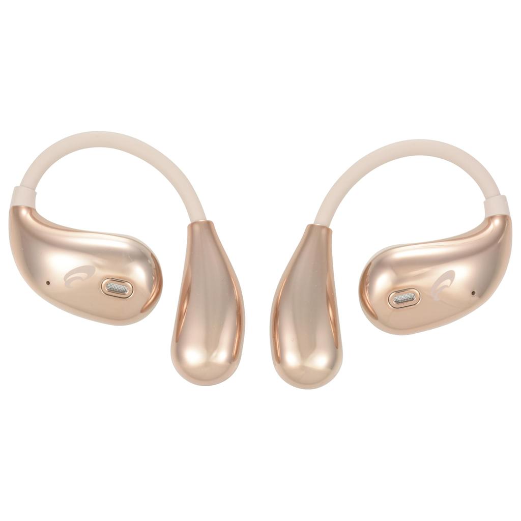 OHM AudioComm True Wireless Earphones with Ear Beige OHM Electric Hooks, HP-W610N-U 03-3194